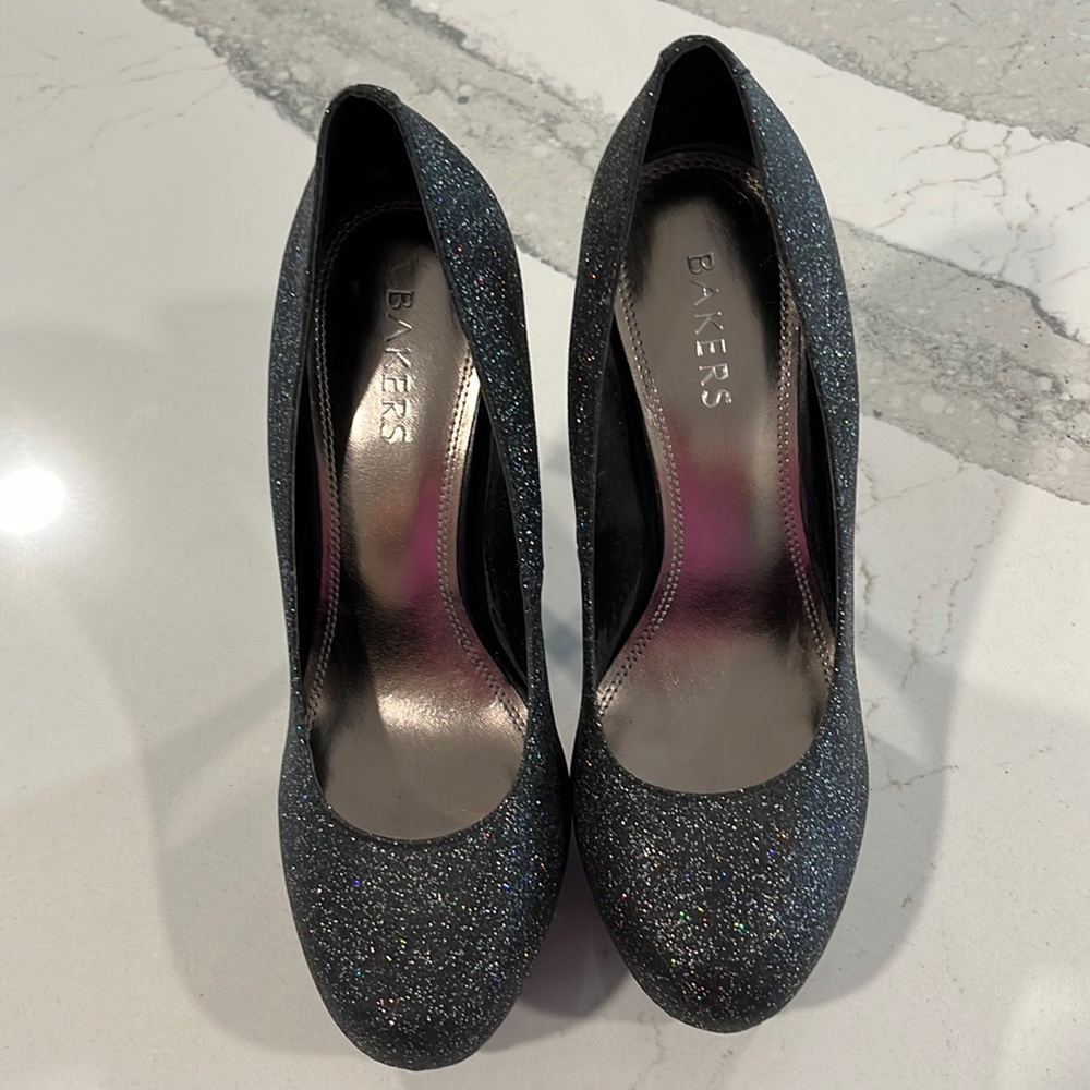 Black Sparkle Heels